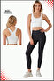Women's White Sports Bra with Pad Lycra Supportive Water Sports Running Fitness Dance Sports Bra - 7