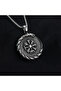 Compass Valknut Nordic Mythology Double Faced Medallion 316L Steel Necklace - 2