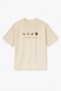 Beige Color Oversize Free as the Ocean Seashell Printed Unisex T-Shirt T-Shirt