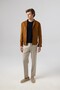 Italian Style Slim Fit Seasonal Suede Coat Thin Tan Jacket 5095-P08-04 - 2