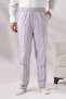 Men's Stone Relaxed Cut Elastic Waist Linen Hajj and Umrah Shalwar Pants - 3
