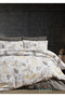 Yellow Gray Prism Leaf Young Room Sheet Elastic Single Duvet Cover Set - 3