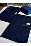 صندوق هدايا العروس والعريس باللون الأزرق الداكن مع صندوق مسبحة 7 قطع - 2