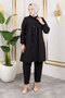 Buttoned Double Suit Tsd250172 Black - 3