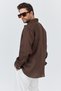 Men's Bian 100% Linen Shirt Coffee Color - 4