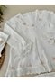 Pearl Floral Embroidered Fistula Girls' Baby Set | First Day Outfit With Pearls & Lace - 5