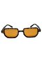 Lodin Leopard Frame Orange Glass Small Tinted Glass Sunglasses Unisex (for Small Medium Faces) - 6