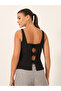 Solid Strappy Square Neck Top - 4