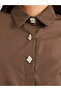 Solid Oversized Buttoned Spread Collar Shirt - 3