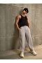 Mid Rise Wide Leg Pants with Side Pockets Detail - 7