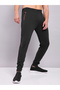 Men Black Solid Elasticated Waistband Track Pants