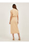 Plain Sleeveless Sheath Midi Dress - 5