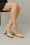 Women's Summer Boots (Mesh) Genuine Beige Leather - 2