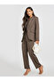 Striped Flat Front Tapered Fit Pants