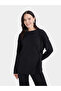 Women Black Knitted Long Sleeve Casual T-Shirt