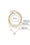 Senky 4 Pieces Gold Chain White Stone Necklace Set - 5