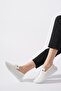 Fernas Bat Laser Genuine Leather Women's Shoes White Skin - 3
