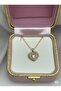White Heart Necklace with Zircon Stone