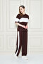 Women's Front and Sleeve Stripe Detailed Modal Two-Piece Suit - 5