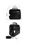 Men's Black Horizontal Model Steel Case Genuine Leather Hand and Shoulder Bag Large Size - 5