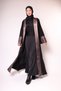 Black and Coffee Satin & Silk Detailed Abaya - Rider Class, Elegant and Stylish, Long Sleeves, Special Design Abaya