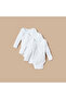 Textured Bodysuit With Long Sleeves - Set Of 3
