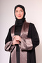 Black and Coffee Satin & Silk Detailed Abaya - Rider Class, Elegant and Stylish, Long Sleeves, Special Design Abaya - 3
