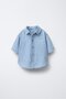 Boy's Light Blue Denim Shirt and Shorts Set - 6