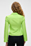 Grinne Women's Slim Shirt Collar Long Sleeve Slim Long Peanut Green Shirt - 5