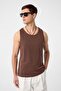 Brown Basic Men's Tank Top