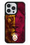 Galatasaray 5 Star Piece Lion Licensed Phone Case Compatible with iPhone 14 Pro