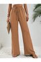 Women's Elastic Waist Comfortable Fit Aerobin Fabric Women's Trousers - 7