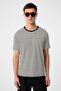 White Regular Fit Striped Men's T-Shirt