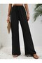Women's Elastic Waist Comfortable Fit Aerobin Fabric Women's Trousers - 4
