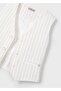 Boy's Striped Linen Vest Ecru 3369 - 6