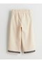 Lcw Kids Beige Elastic Waist Printed Girls' Trousers - 3