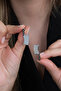 Stainless Steel Large Size Row Earrings (2 Pieces) Mse17 - 6