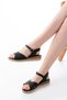 692-564 Black Orthopedic Sole Cross Buckle Women's Sandals - 2