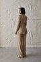 Glossy suit with belted jacket and trousers - 4