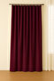 Luna Series Velvet Textured Pleatless Background Curtain - Plum