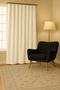 Luna Series Velvet Textured Pleatless Background Curtain - Cream - 3