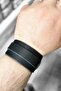 Single Buckle Men's Leather Bracelet 4 Color Options Ndb31 - 7