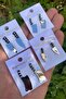 Stainless Steel Big Size 1 Row 1 Blade Earring Pair Mse20 - 8