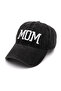 Mom & Dad Embroidery Printed Black Baseball Cap Hat /Mom and Dad Embroidered Hat/ Mom Dad Couple Hat - 3
