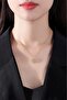 Clover and Heart Women's Steel Necklace with 2 Different Usage Styles Eck46 - 6