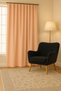 Luna Series Velvet Textured Pleatless Background Curtain - Yavruağzı - 3