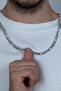 Figaro Men's Steel Necklace and Bracelet Chain Set eck19t - 5