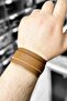 Single Buckle Men's Leather Bracelet 4 Color Options Ndb31 - 5