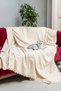 Non-Slip Seat Cover Reversible Microfiber Chenille 175X350 cm Xl- Ecru – Cat Dog and Child Friendly - 2