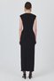 Black Side Gathered Buckle Detailed Dress 251605 - 5